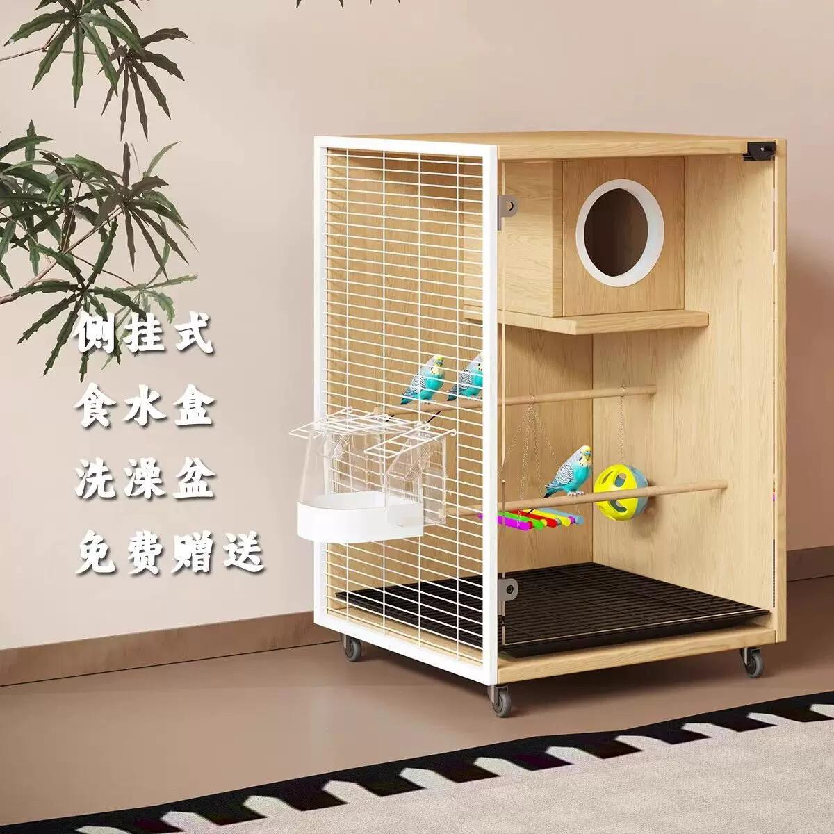 实木鸟笼子大号全套八哥鹦鹉鸽子信鸽笼子繁殖虎皮玄凤繁殖笼