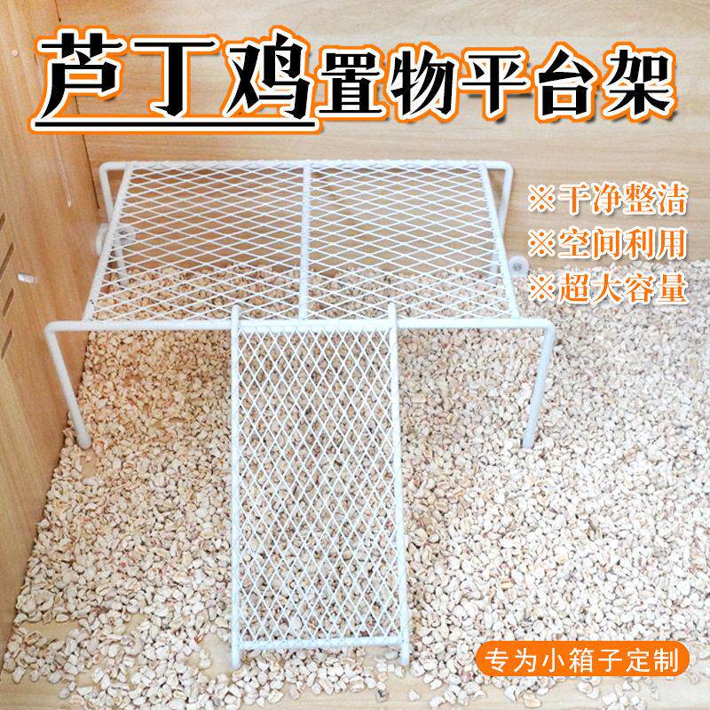 芦丁鸡窝造景平台喂食喝水台网格架子铁桌子食盆水壶饲养箱用品