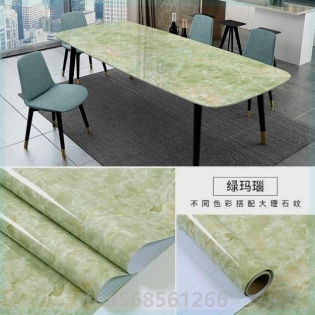 桌布自粘防水加厚大理石厨房防油贴纸橱柜翻新灶台耐高温台面壁纸