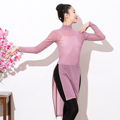 古典舞身韵舞蹈练功服训练形体网纱衣女成人长袖 瑜珈古典弹力纱衣