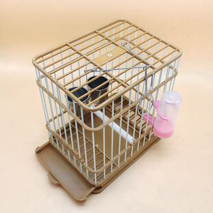 蜡嘴塑钢鸟笼洗澡笼铜嘴鸟笼子塑料长方鸟笼鸟用配件蜡嘴笼