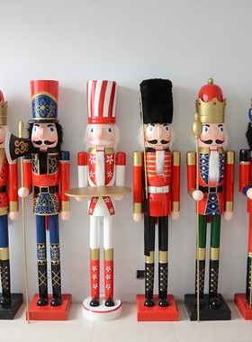 大型落地英伦胡桃夹子木偶士兵摆件商场店铺门口创意新年圣诞装饰