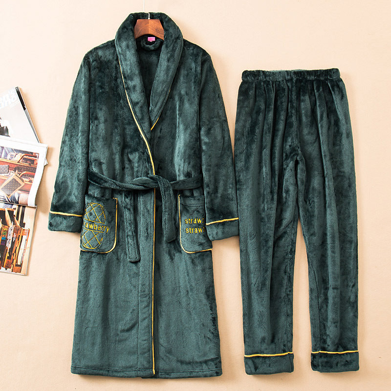 秋冬季法兰绒睡袍加厚保暖男士睡衣秋冬款大码珊瑚绒浴袍加绒长款,女士内衣/男士内衣/家居服,睡袍/浴袍,淘宝优惠券,粉丝福利购,淘宝优惠卷