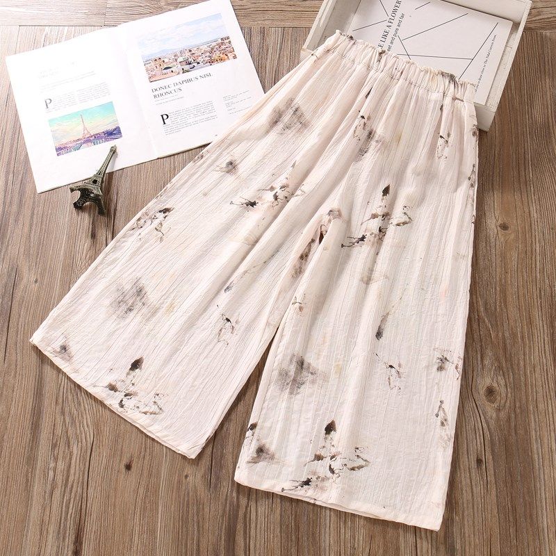 女童夏季裤子薄款防晒国风洋气山本凉凉裤阔腿中大童抖抖九分裙裤,童装/婴儿装/亲子装,裤子,淘宝优惠券,粉丝福利购,淘宝优惠卷