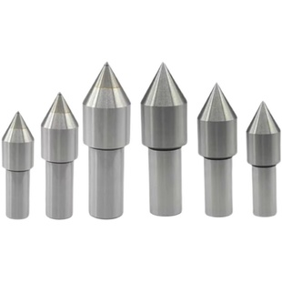 车床直柄白钢合金顶针莫氏5号4号3号2号回转活动活络顶尖头部配件