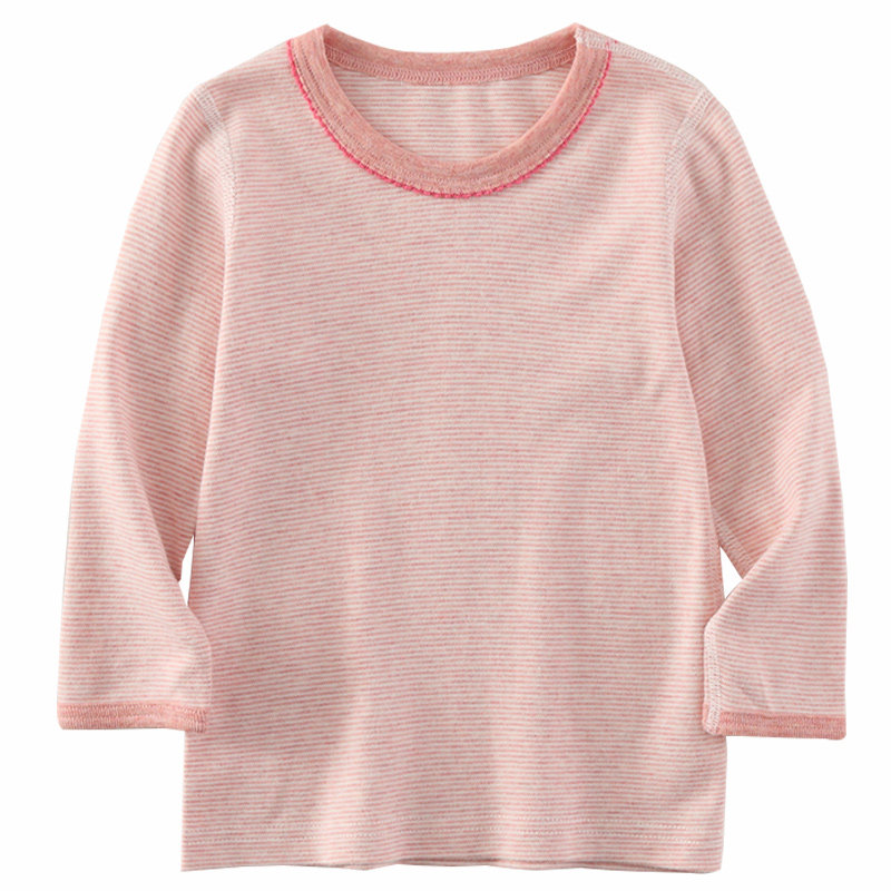 无痕!女童纯棉秋衣秋冬季磨毛加厚居家睡衣女宝宝保暖打底衫上衣