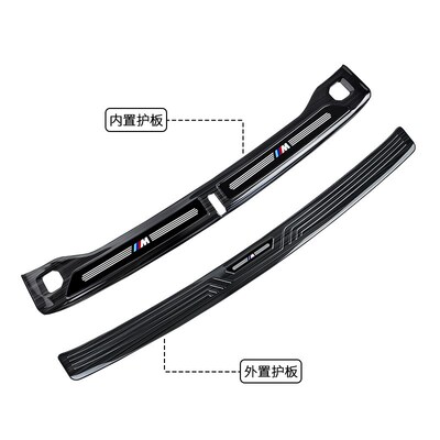 适用于18-24款宝马X3X4后护板ix3门槛条改装后备尾箱护板饰条配件
