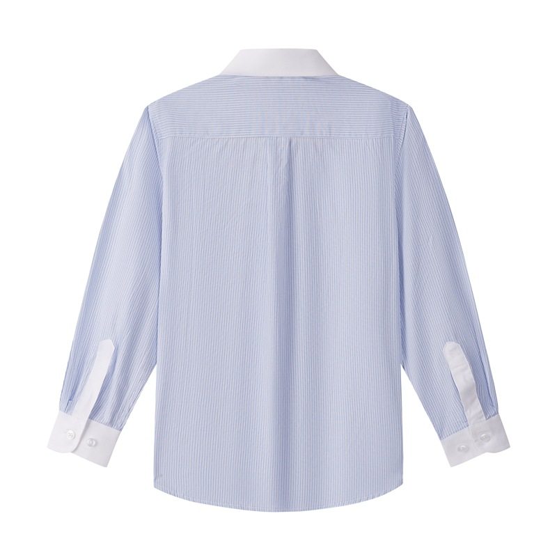 儿童中小学生校服衬衫长袖春秋款英伦学院风男童蓝白条纹衬衣纯棉,童装/婴儿装/亲子装,衬衫,淘宝优惠券,粉丝福利购,淘宝优惠卷