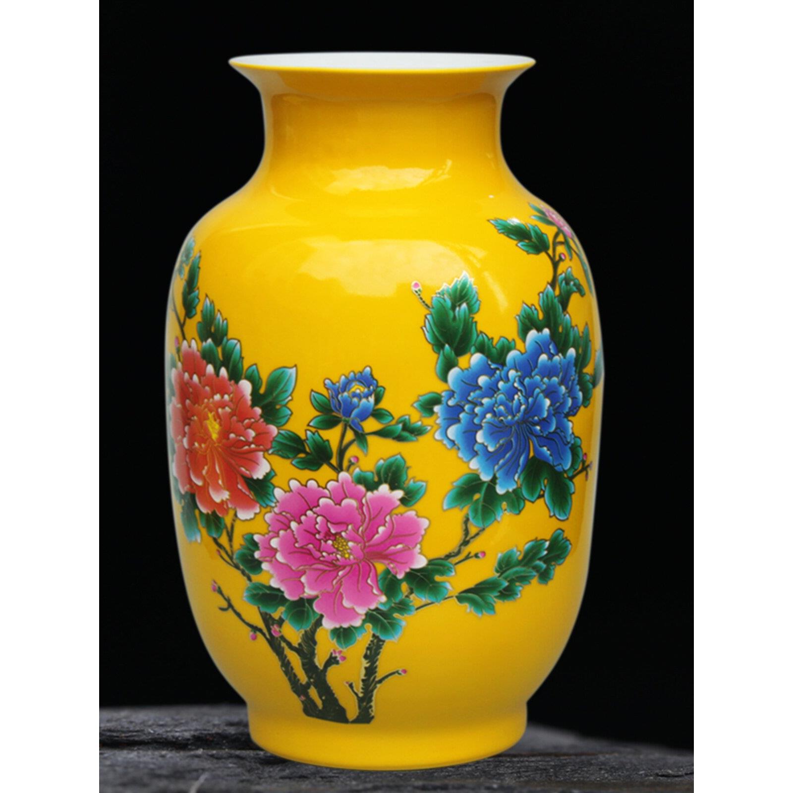 景德镇陶瓷器客厅花瓶摆件时尚工艺装饰品玄关桌面博古架冬瓜瓷瓶