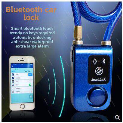 电动滑板车自行车密码报警防盗锁智能蓝牙免钥玻璃门锁炼条头盔锁