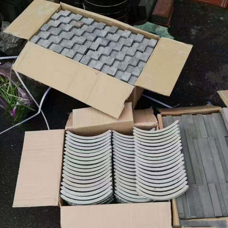 仿古装饰立瓦小青瓦瓦片半圆瓦中式庭院拼花瓦片砖拼花瓦铺地立瓦