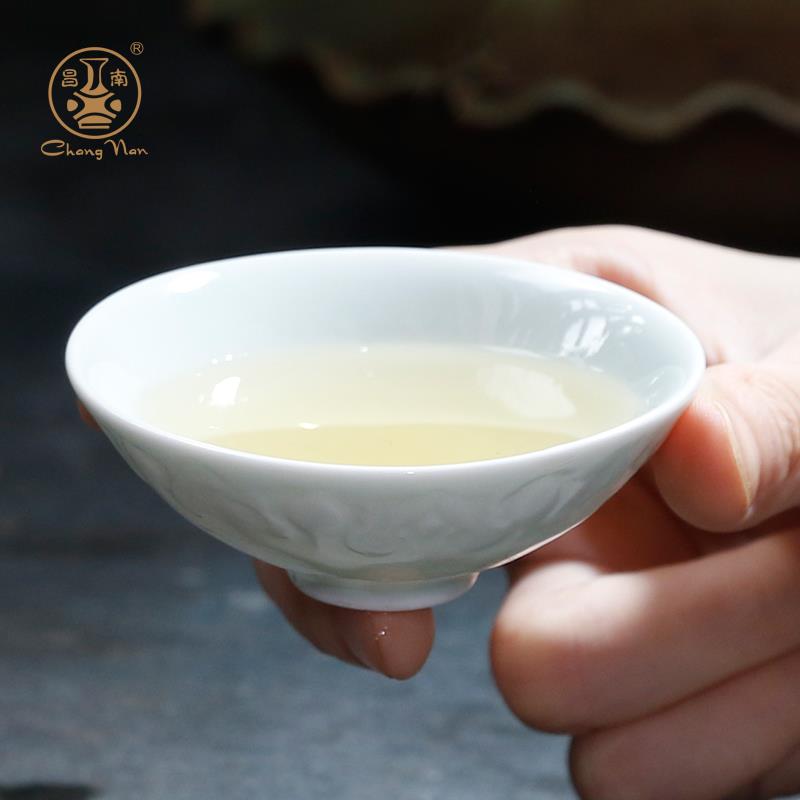 昌南陶瓷主人杯景德镇功夫茶杯茶具品茗杯个人单杯茶盏普洱斗笠杯