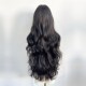 蕾丝假发85cm中分黑色长卷发八字刘海手织整顶韩式 大波浪女全头套