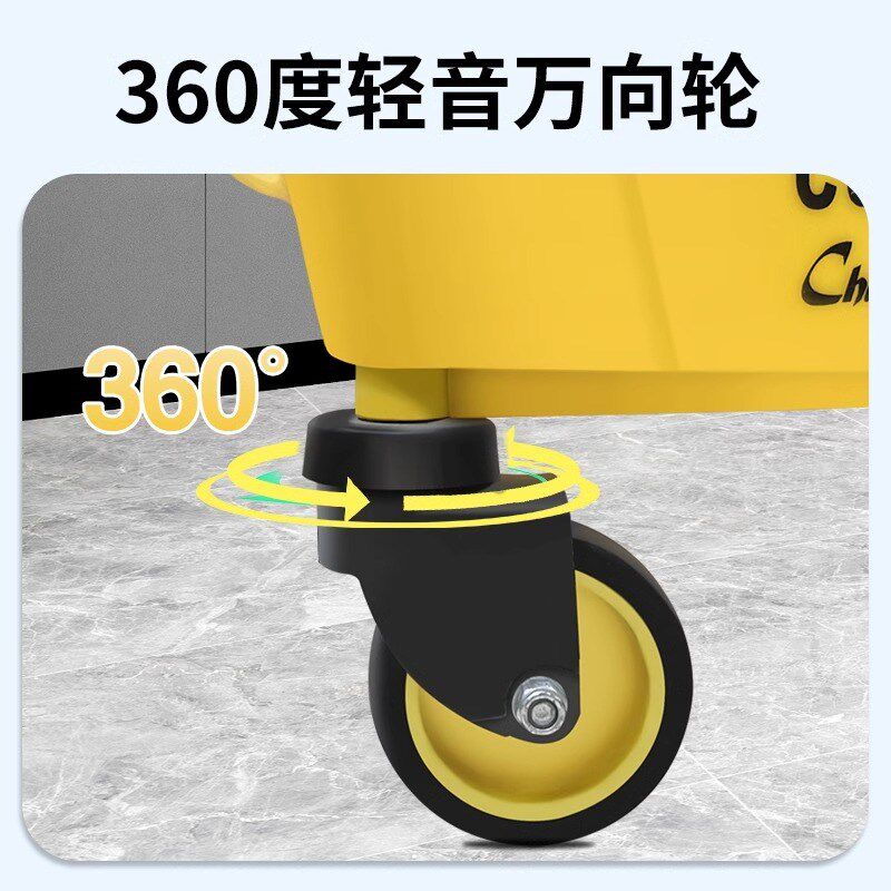 超宝加厚榨水车拖把桶免手洗挤水器酒店商用挤水车配件拖把挤水桶