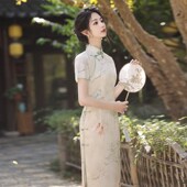 气质高端日常可穿高级感连衣裙 女新中式 年轻款 民国风旗袍2024新款