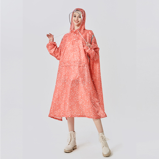 捷达成人雨衣男女长款户外登山徒步旅游骑行背包反光雨披复古元素