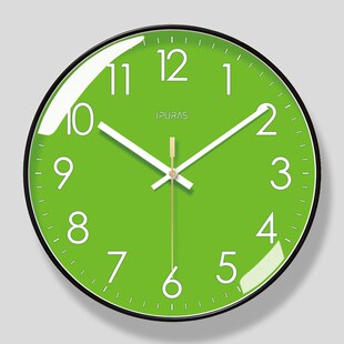 易普拉6002少女挂钟客厅钟表简约北欧时尚 时钟挂表静音扫秒石英钟