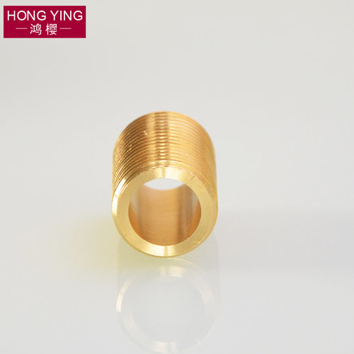 4分通丝管接头黄铜双外丝3/4/5/6/12cm1/2外丝延长管加长对丝加厚