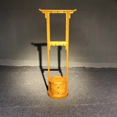 金丝楠木衣帽架小叶桢楠旋转衣架木质新中式 阴沉木落地挂衣架一体