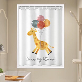 窗帘遮光2024新款免打孔安装卫生间遮挡帘浴室防水伸缩杆厨房布料