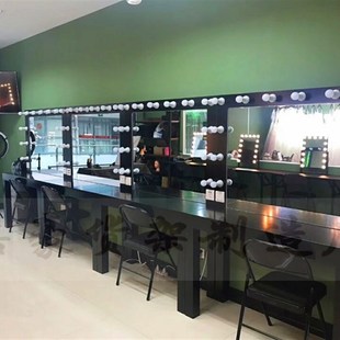 长烤漆化妆台剧组彩妆化妆镜美发镜台化妆学校带灯专业化妆桌