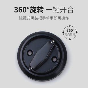 304不锈钢消防栓箱门拉手暗门把手隐形门背景墙隐藏防火圆形拉环