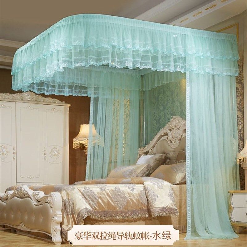 U型加厚挂墙导轨拉幕蚊帐伸缩单开门打墙拉绳铝合金落地不锈钢架,床上用品,蚊帐,淘宝优惠券,粉丝福利购,淘宝优惠卷