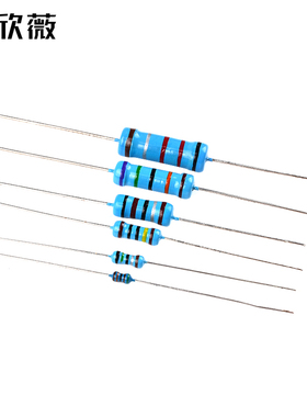 75R82R91R100R110R120R130R150欧姆1%金属膜电阻1/6W1/4W1/2W1W3W