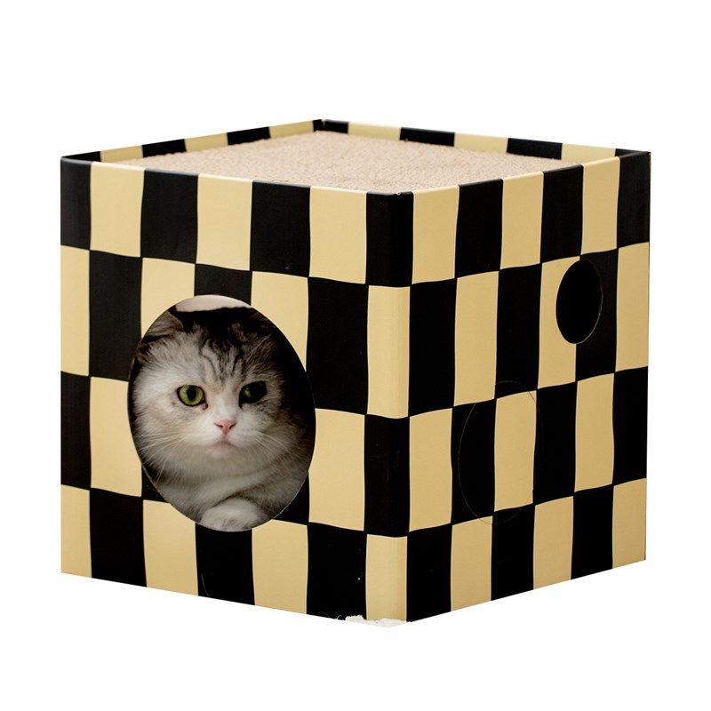 猫抓板猫窝网红创意黑白时尚立式双层正方体瓦楞耐磨不掉屑猫咪用,宠物/宠物食品及用品,猫抓板,淘宝优惠券,粉丝福利购,淘宝优惠卷