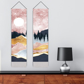 欧式 饰布 抽象风景挂画背景布玄关山水油画遮挡墙布客厅卧室挂毯装