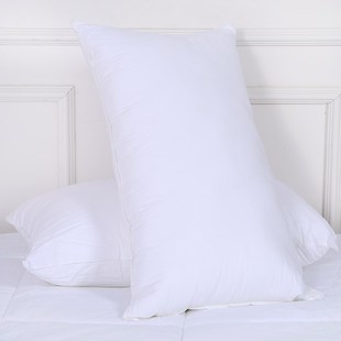 宾馆床上用品全棉白色羽丝单人荞麦枕头舒适高弹星级酒店专用枕芯