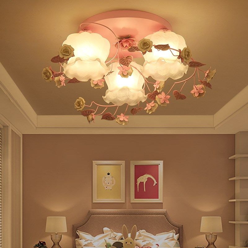 美苑田园浪漫温馨花草灯铁艺花草灯公主房卧室灯女孩婚房房吸顶灯,家装灯饰光源,餐厅/卧室/书房吸顶灯,淘宝优惠券,粉丝福利购,淘宝优惠卷