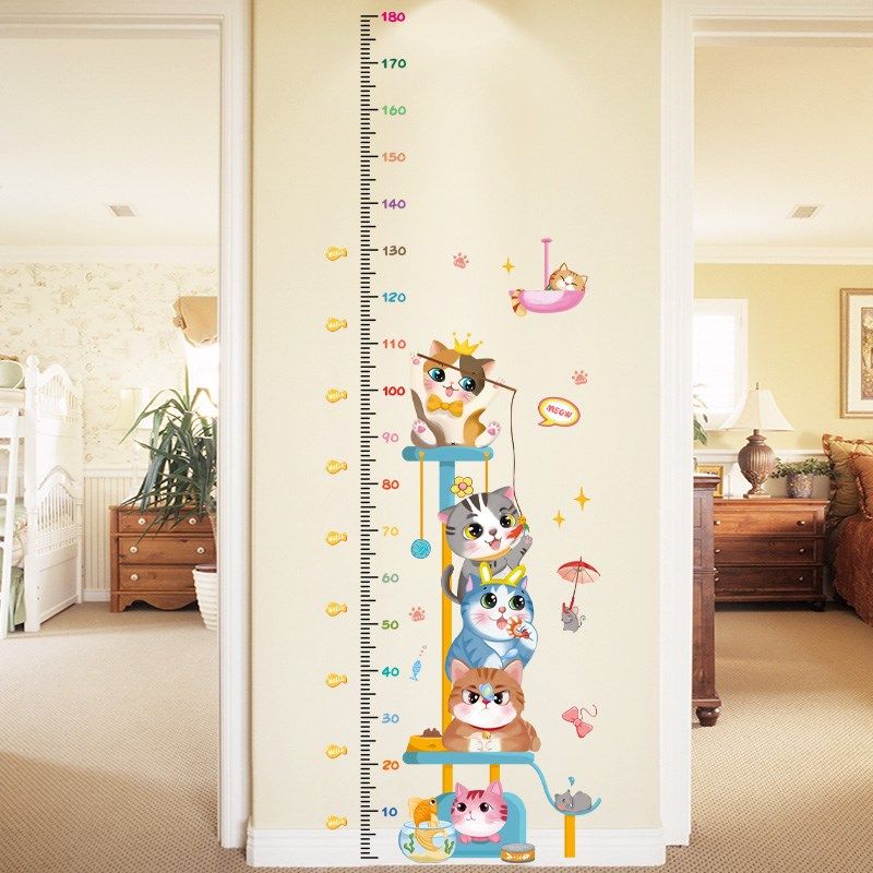 身高贴3d立体墙贴画宝宝卡通测量身高尺神器儿童房间女孩墙面装饰,家居饰品,身高贴,淘宝优惠券,粉丝福利购,淘宝优惠卷