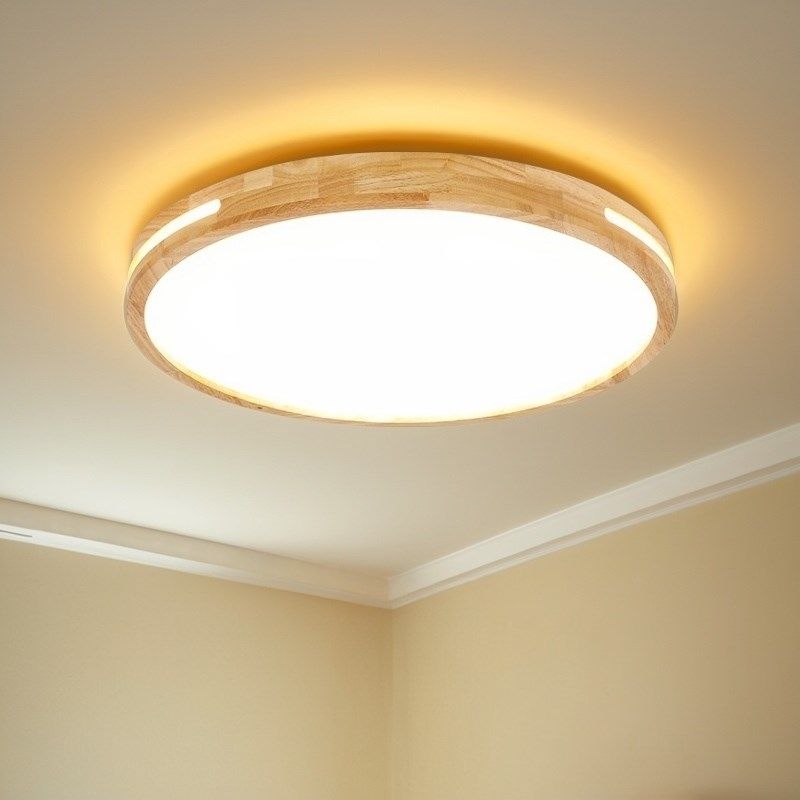 原木风LED吸顶灯日式客厅卧室餐厅书房阳台灯新中式圆形实木灯具,家装灯饰光源,餐厅/卧室/书房吸顶灯,淘宝优惠券,粉丝福利购,淘宝优惠卷