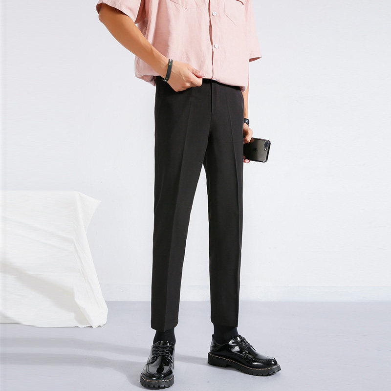 200斤男休闲裤九分裤大码 英伦风弹力修身小脚西裤加肥加大锥形裤,男装,休闲裤,淘宝优惠券,粉丝福利购,淘宝优惠卷