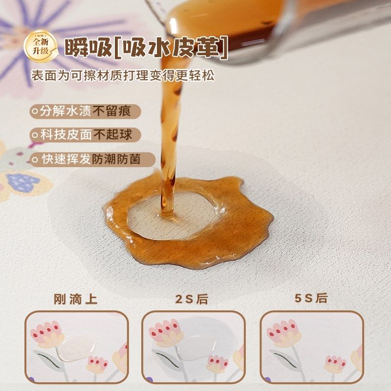 轻奢高级感厨房l型专用地垫免洗可擦防滑脚垫子吸水吸油皮革地毯,居家布艺,厨房地垫,淘宝优惠券,粉丝福利购,淘宝优惠卷