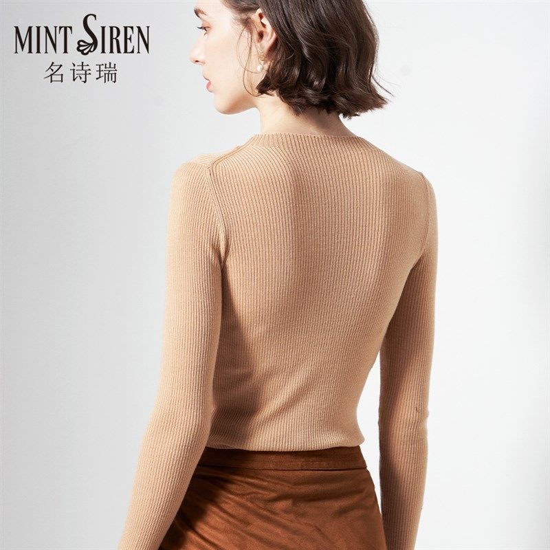 2025春秋新品薄款打底衫毛衣修身套头长袖可机洗纯羊毛半高领内搭,女装/女士精品,毛针织衫,淘宝优惠券,粉丝福利购,淘宝优惠卷