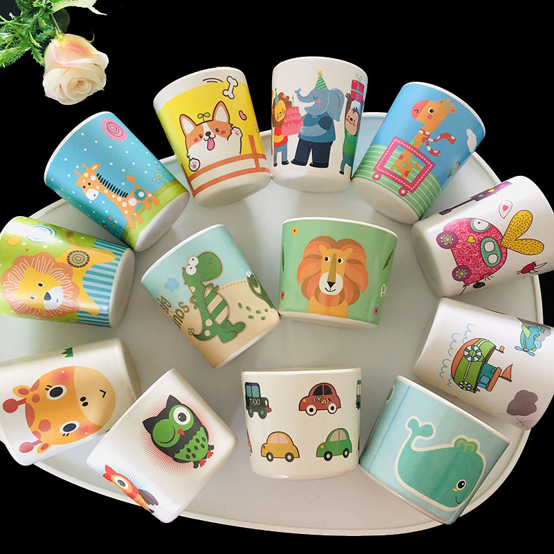 儿童漱口杯家用卡通可爱无手柄竹纤维婴儿餐具幼儿园宝宝喝水水杯,婴童用品,儿童水杯,淘宝优惠券,粉丝福利购,淘宝优惠卷