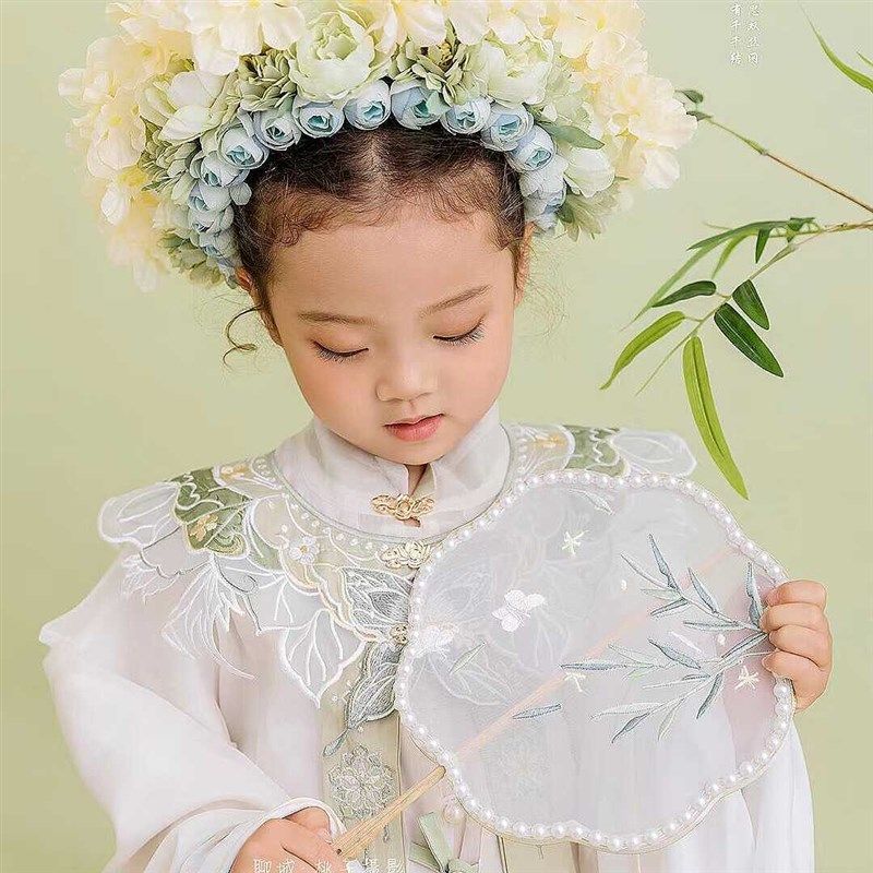 女童汉服古风儿童演出服夏季中国风云肩马面裙套装摄影明代宋代,童装/婴儿装/亲子装,汉服,淘宝优惠券,粉丝福利购,淘宝优惠卷