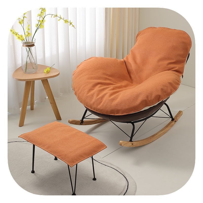 网红龙虾摇椅单人沙发垫单个椅子替换套罩盖布摇椅懒人躺椅垫坐垫
