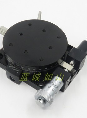 包邮手动旋转滑台RTRM40-R/60/80-L千分尺旋钮微调视觉平台位移台