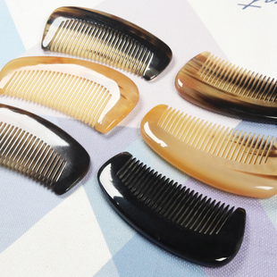 真牛角梳黄水牛角非白水牛角加厚小胖女长发专用送礼刻字按摩梳