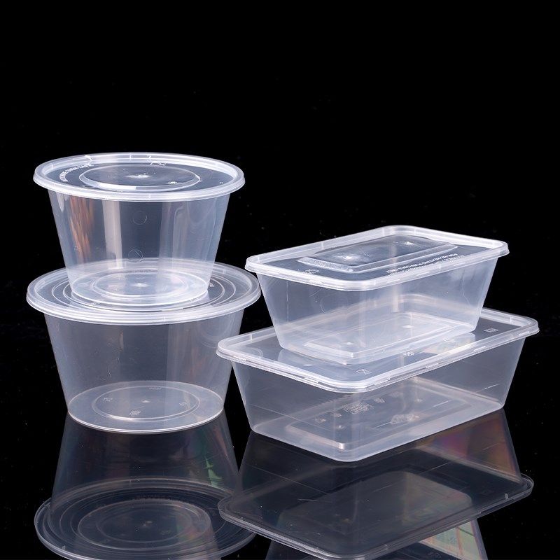 一次性打包盒家用塑料餐盒圆形带盖结婚酒席碗餐具透明大号方形碗,餐饮具,一次性餐盒,淘宝优惠券,粉丝福利购,淘宝优惠卷