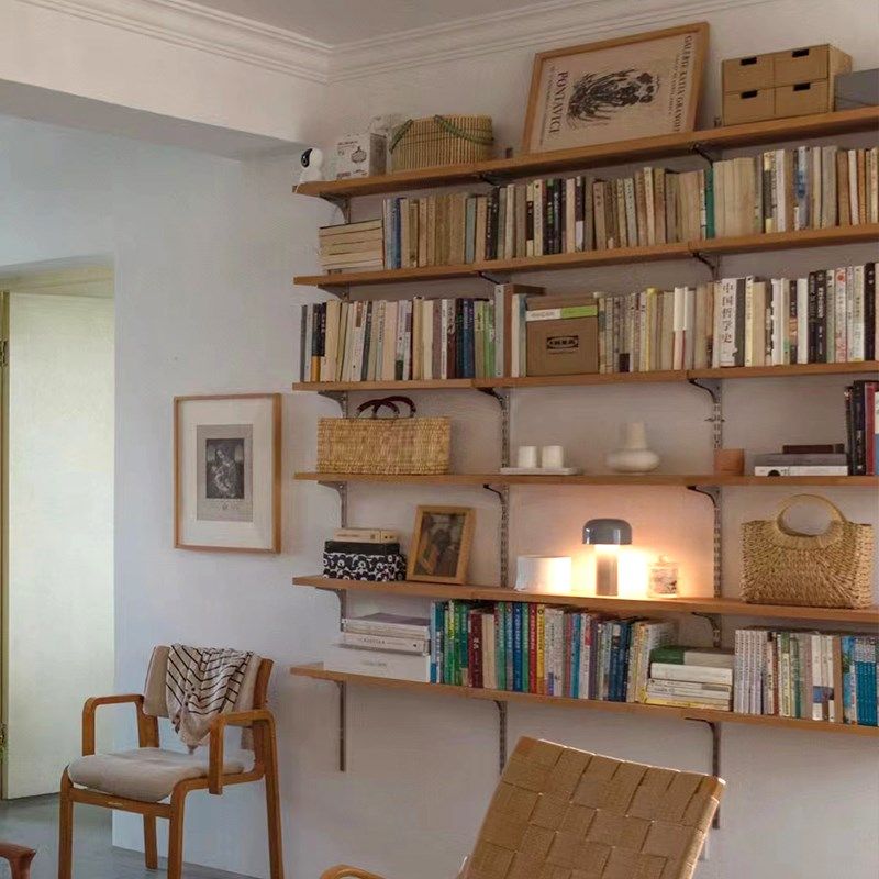 书架墙面搁板实木壁挂墙上隔板红橡榉木客厅一字隔板AA柱置物架定,住宅家具,搁板/置物架/家用陈列架,淘宝优惠券,粉丝福利购,淘宝优惠卷