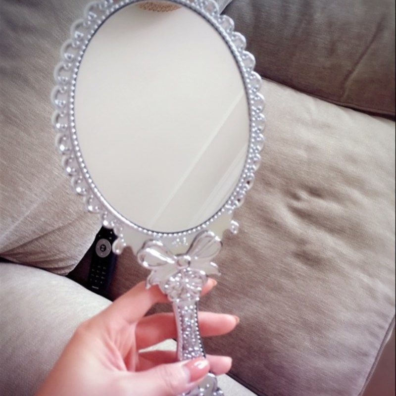 包邮韩国手柄公主镜 复古创意折叠美容化妆镜 随身便携镜子大小号,家庭/个人清洁工具,随身化妆镜,淘宝优惠券,粉丝福利购,淘宝优惠卷