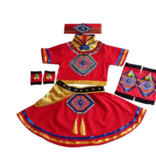 儿童阿达毕的心声演出服女童苗族服少数民族表演服三月三壮族服装