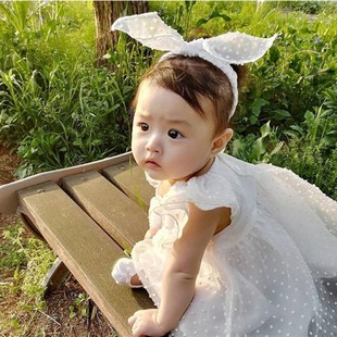 女童连衣裙夏装 3岁公主裙 婴儿连体衣百日生日礼服宝宝纱裙小童1