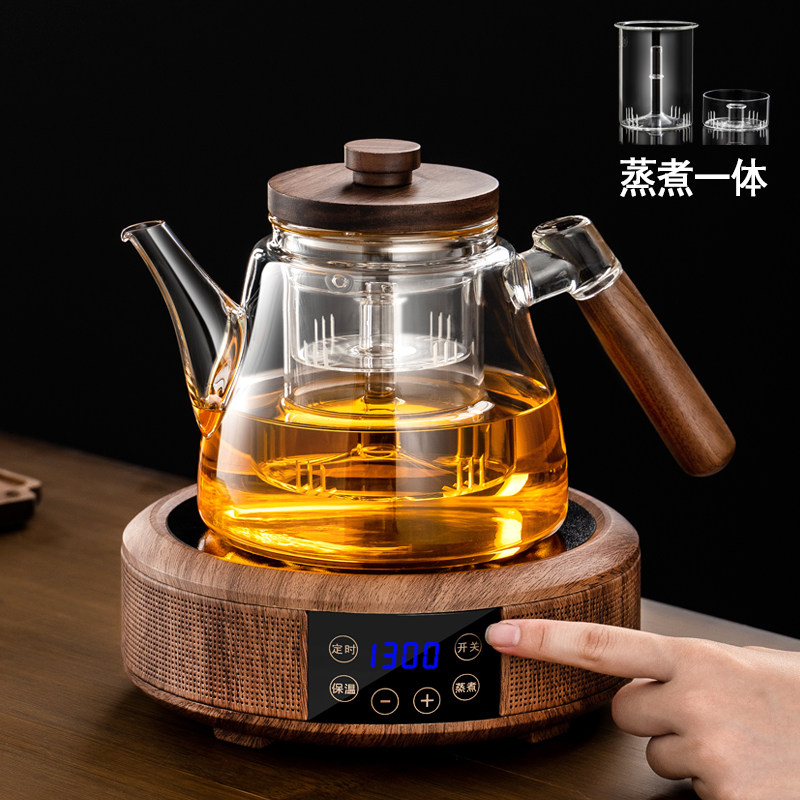加厚防爆玻璃煮茶壶泡茶器大容量蒸煮功夫茶具套装家用电炉全自动
