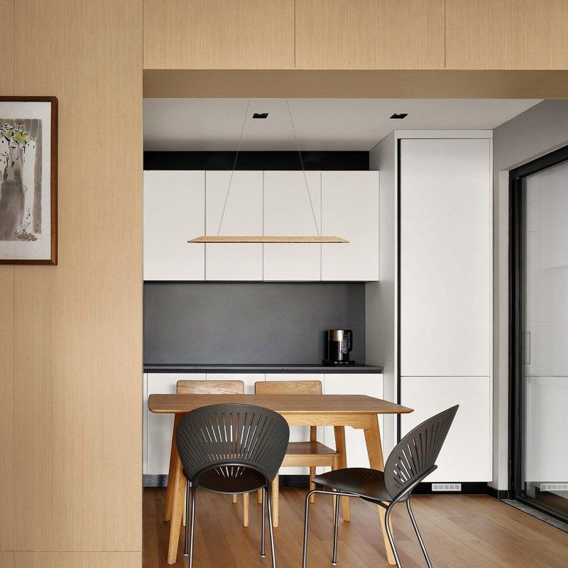 上下发光长条吊灯餐厅极简一字茶室护眼全光谱新中式实木灯具禅意,家装灯饰光源,餐厅吊灯,淘宝优惠券,粉丝福利购,淘宝优惠卷