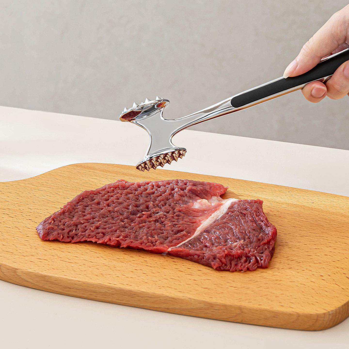 不锈钢敲肉锤厨房用品牛排猪肉敲打工具家用料理锤敲打器牛排锤
